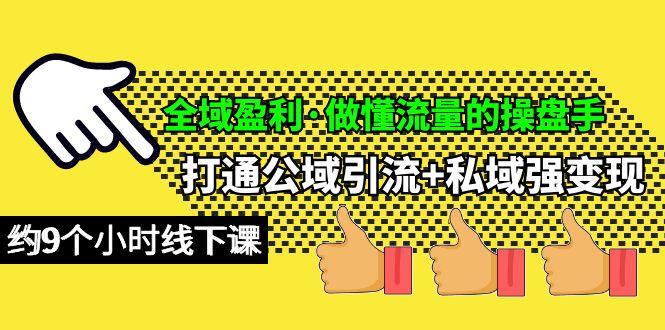 (10045期)全域盈利·做懂流量的操盘手，打通公域引流+私域强变现，约9个小时线下课-泡泡网赚