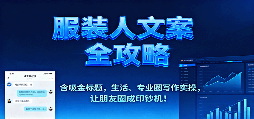 服装人文案全攻略，含吸金标题，生活、专业圈写作实操，让朋友圈成印钞机！-泡泡网赚