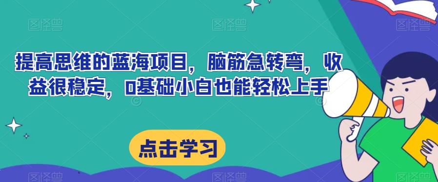提高思维的蓝海项目，脑筋急转弯，收益很稳定，0基础小白也能轻松上手-泡泡网赚