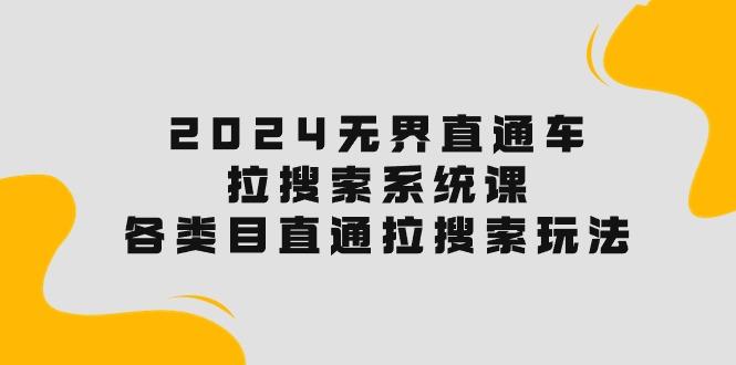 2024无界直通车·拉搜索系统课：各类目直通车 拉搜索玩法！-泡泡网赚