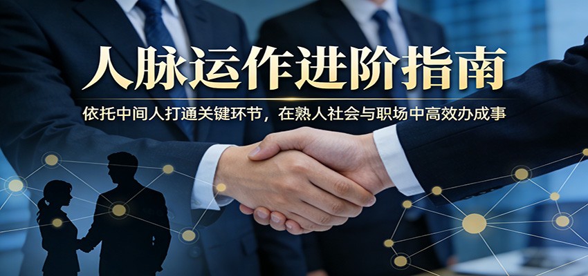 付费文章：人脉运作进阶指南，依托中间人打通关键环节，在熟人社会与职场中高效办成事-泡泡网赚