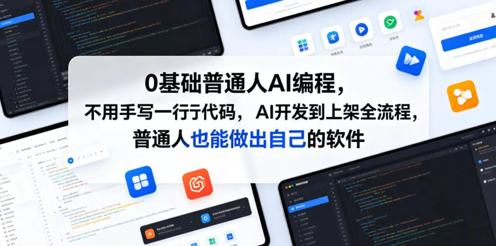 0基础普通人AI编程，不用手写一行代码，AI开发到上架全流程，普通人也能做出自己的软件-泡泡网赚