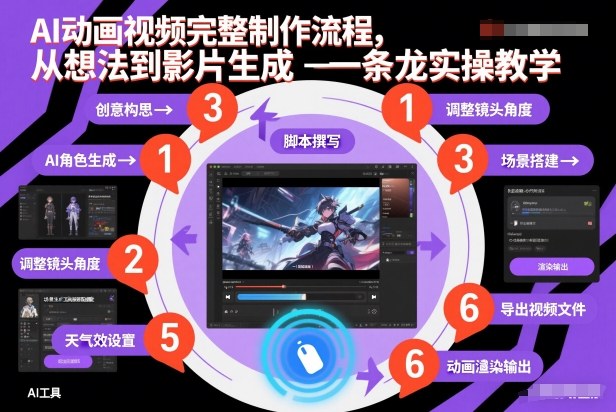 AI动画视频完整制作流程，从想法到影片生成一条龙实操教学-泡泡网赚