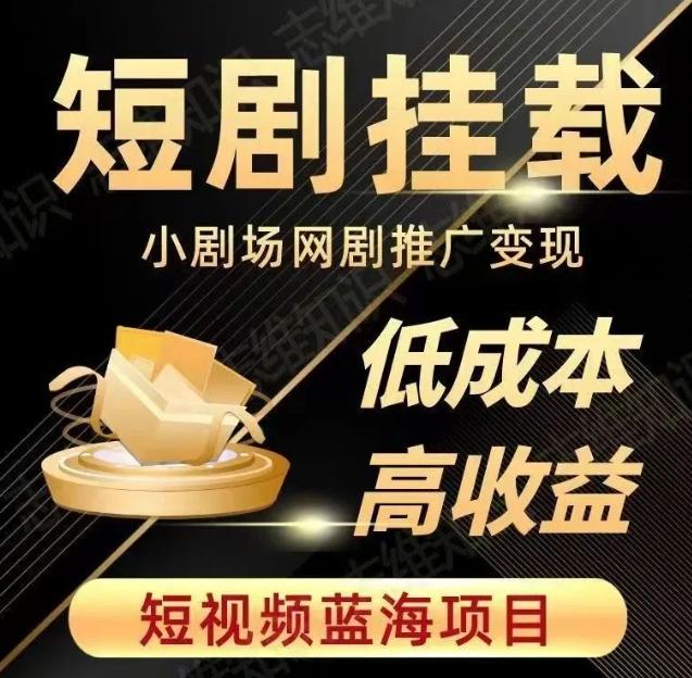 2023短视频蓝海项目，抖音快手短剧推广变现教程，低成本高收益-泡泡网赚