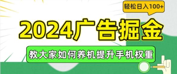 2024广告掘金，教大家如何养机提升手机权重，轻松日入100+【揭秘】-泡泡网赚