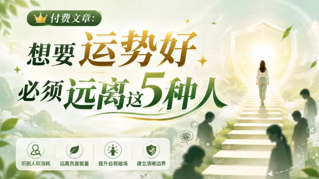 付费文章：想要运势好，必须远离这5种人-泡泡网赚