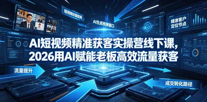 AI短视频精准获客实操营6月10-14号线下课，2026用AI赋能老板高效流量获客-泡泡网赚