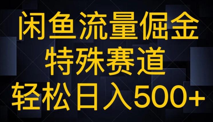 闲鱼流量倔金，特殊赛道，轻松日入500+-泡泡网赚