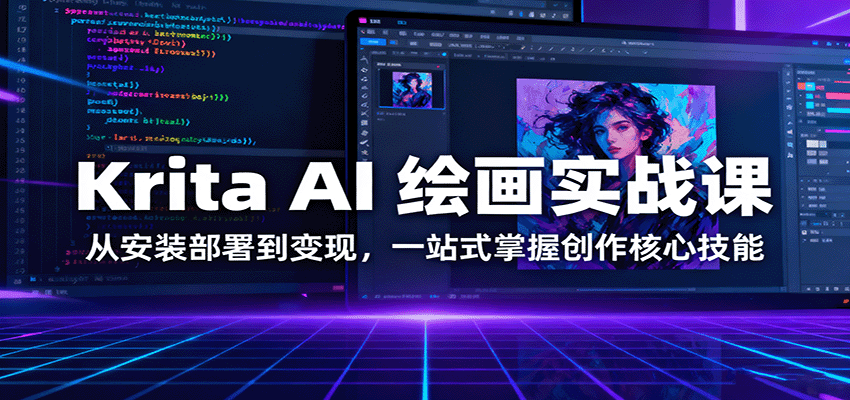 Krita AI 绘画实战课：从安装部署到变现，一站式掌握创作核心技能-泡泡网赚