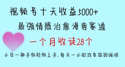 十天收益5000+，多平台捞金，视频号情感治愈漫剪，一个月收徒28个，小白一部手机轻松上手【揭秘】-泡泡网赚