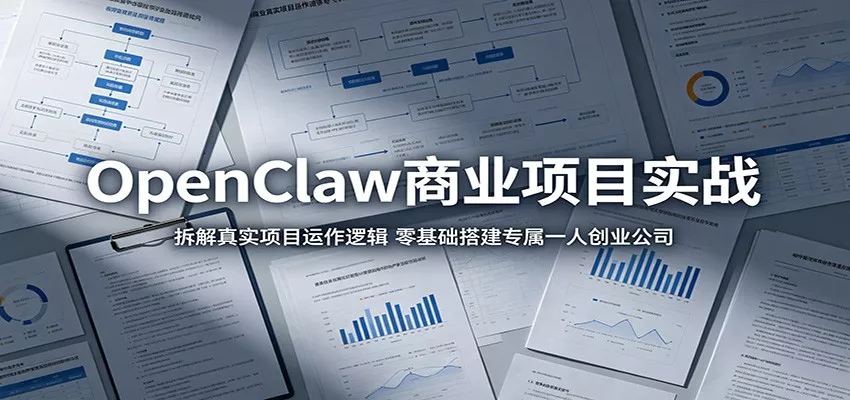 OpenClaw商业项目实战：拆解真实项目运作逻辑，零基础搭建专属一人创业公司-泡泡网赚