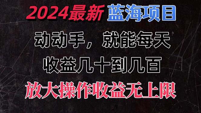 有手就行的2024全新蓝海项目，每天1小时收益几十到几百，可放大操作收…-泡泡网赚