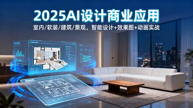 2025AI设计商业应用：室内/软装/建筑/景观，智能设计+效果图+动画实战-泡泡网赚