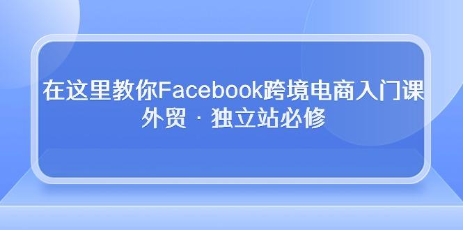 在这里教你Facebook跨境电商入门课，外贸·独立站必修-泡泡网赚