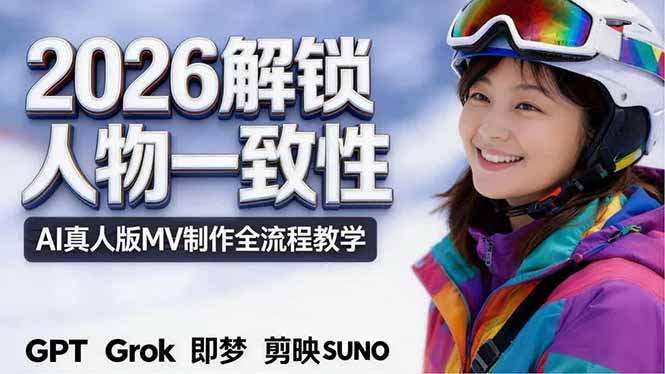 2026独创解锁人物一致性：AI真人版MV制作，不讲空话，不拼概念，全流程实操-泡泡网赚