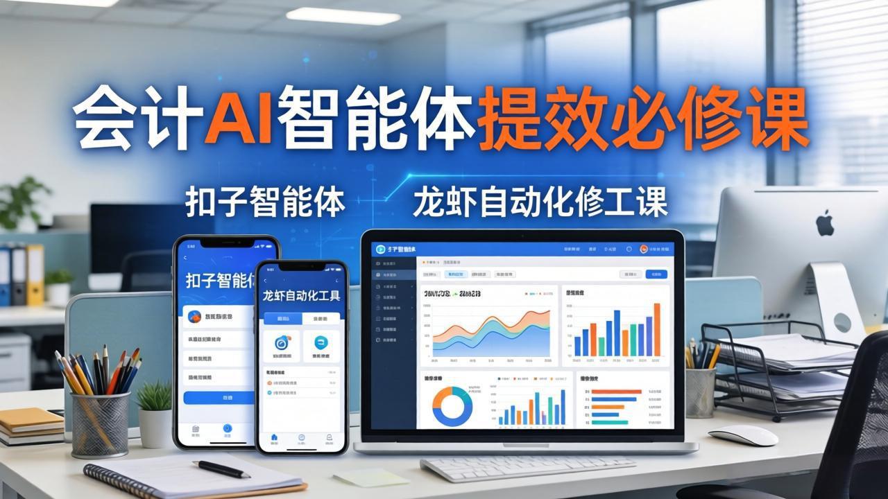财务会计AI智能体提效必修课：扣子智能体+龙虾自动化+报表分析，一站式提升财务工作效率-泡泡网赚