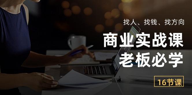 商业实战课【老板必学】：找人、找钱、找方向(16节课-泡泡网赚