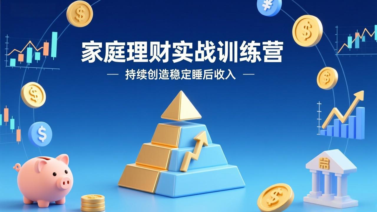 家庭理财实战训练营：从0到1建体系，三阶进阶层层递进，助你持续创造稳定睡后收入-泡泡网赚