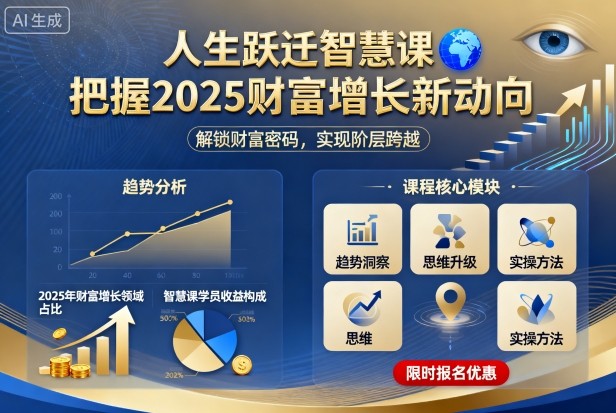 人生跃迁智慧课，把据2025财富增长新动向-泡泡网赚