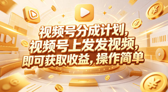 视频号分成计划，599元众筹的Red团队课程，视频号上发发视频，即可获取收益，操作简单-泡泡网赚