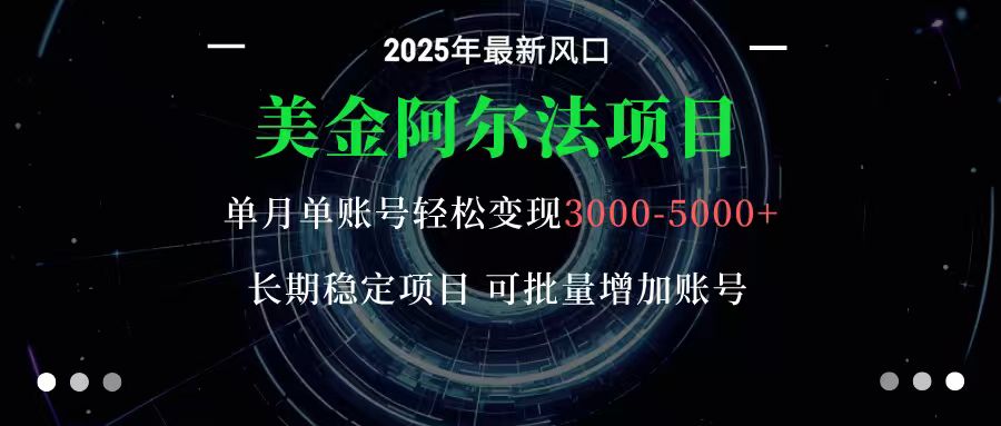 美金阿尔法项目：一部手机每天只需10分钟，轻松稳定赚美元-泡泡网赚