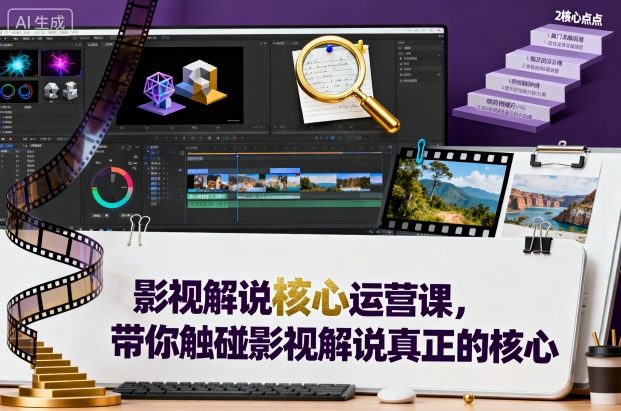 影视解说核心运营课，带你触碰影视解说真正的核心-泡泡网赚
