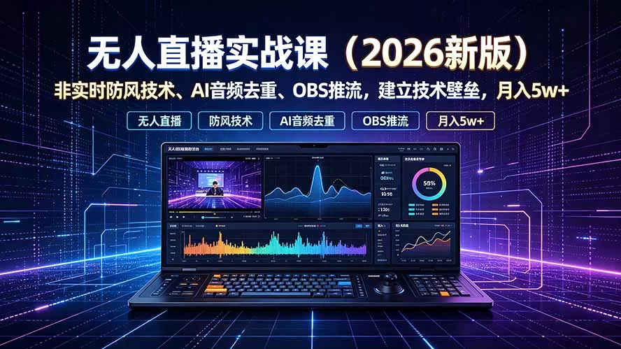 无人直播实战课(更新7月-泡泡网赚