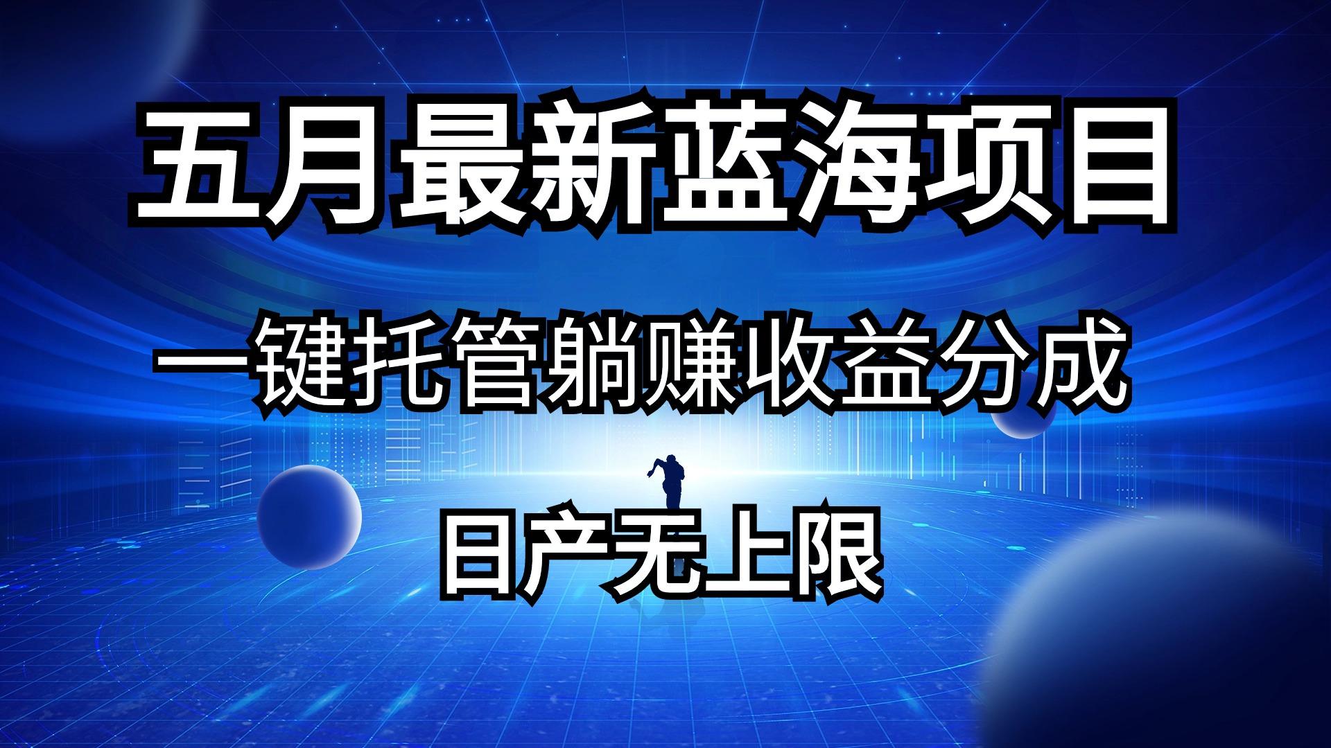 五月刚出最新蓝海项目一键托管 躺赚收益分成 日产无上限-泡泡网赚