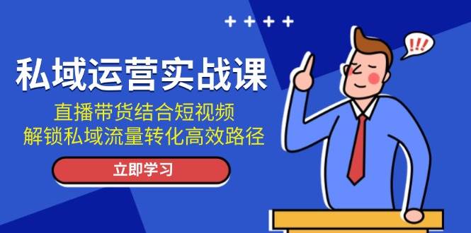 私域运营实战课：直播带货结合短视频，解锁私域流量转化高效路径-泡泡网赚