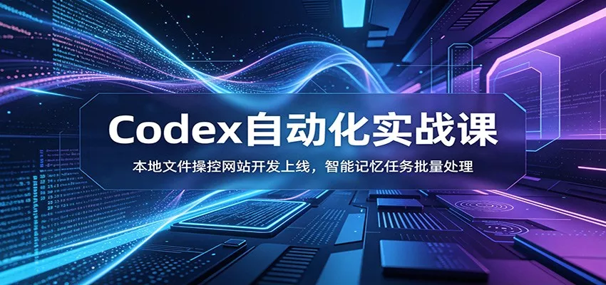Codex自动化实战课：本地文件操控网站开发上线，智能记忆任务批量处理-泡泡网赚