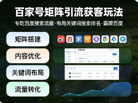 百家号矩阵引流获客玩法，专吃百度搜索流量，布局关键词搜索排名，霸屏百度-泡泡网赚
