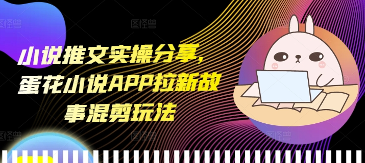 小说推文实操分享，蛋花小说APP拉新故事混剪玩法-泡泡网赚