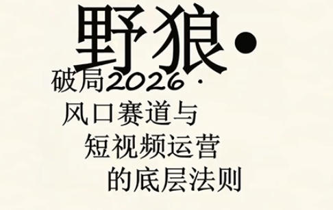 野狼团队·多平台实操运营课，覆盖AI口播、服装、好物、漫剪等热门玩法(更新4月)-泡泡网赚