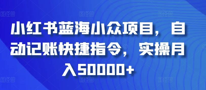 小红书蓝海小众项目，自动记账快捷指令，实操月入50000+【揭秘】-泡泡网赚