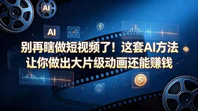 别再瞎做短视频了！这套 AI 方法让你做出大片级动画还能赚钱【原创双语字幕】-泡泡网赚