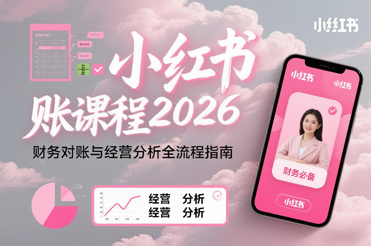 小红书对账课程2026，财务对账与经营分析全流程指南-泡泡网赚