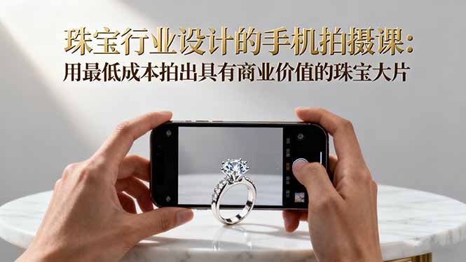 珠宝行业设计的手机拍摄课:用最低成本拍出具有商业价值的珠宝大片!-泡泡网赚
