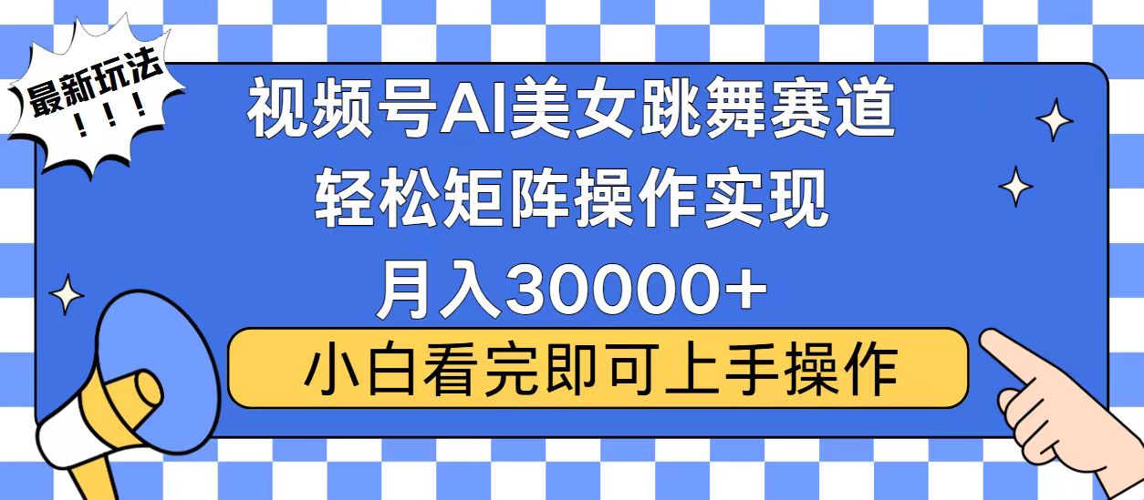 视频号蓝海赛道玩法，当天起号，拉爆流量收益，小白也能轻松月入30000+-泡泡网赚