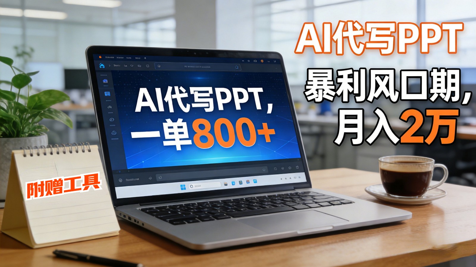 AI 代写做 PPT！一单狂赚 800+，风口期月入 2 万(工具 + 提示词直接送)-泡泡网赚