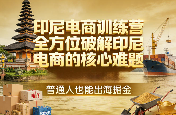 印尼电商训练营，全方位破解印尼电商的核心难题，普通人也能出海掘金-泡泡网赚