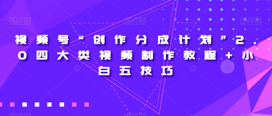 视频号“创作分成计划”2.0四大类视频制作教程+小白五技巧【揭秘】-泡泡网赚
