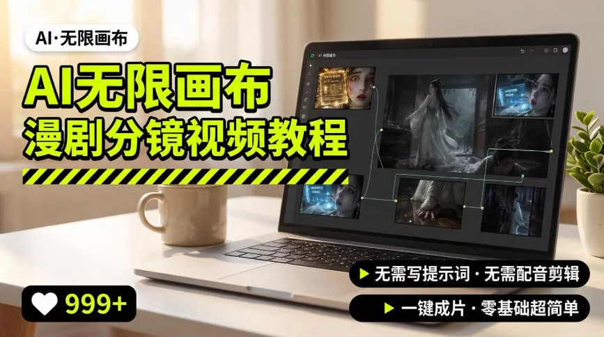 AI无限画布制作爆款漫剧分镜视频搭建教程，无需写脚本，无需制作音频，一键制作超简单-泡泡网赚