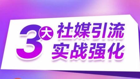 3大社媒引流实战强化，多渠道站外引流，高效精准获客，订单销售额翻倍增长-泡泡网赚