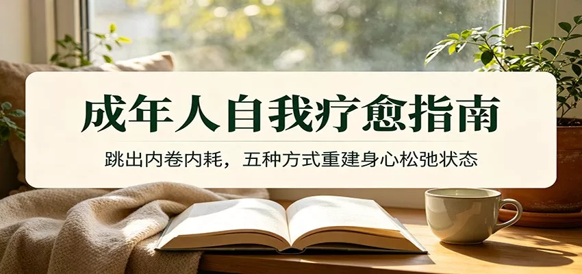 成年人自我疗愈指南：跳出内卷内耗，五种方式重建身心松弛状态-泡泡网赚