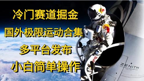 冷门赛道掘金，国外极限运动视频合集，多平台发布，小白简单操作-泡泡网赚