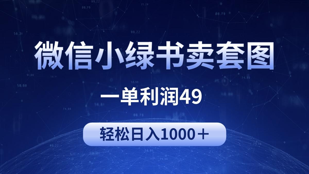 (9915期)冷门微信小绿书卖美女套图，一单利润49，轻松日入1000＋-泡泡网赚