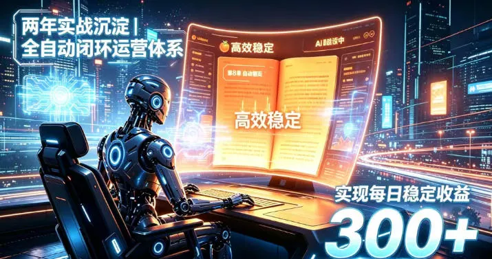 两年实战沉淀｜全自动闭环运营体系，实现每日稳定收益300+【揭秘】-泡泡网赚