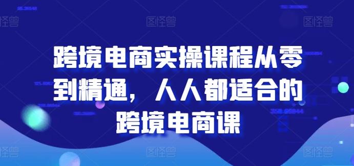 跨境电商实操课程从零到精通，人人都适合的跨境电商课-泡泡网赚