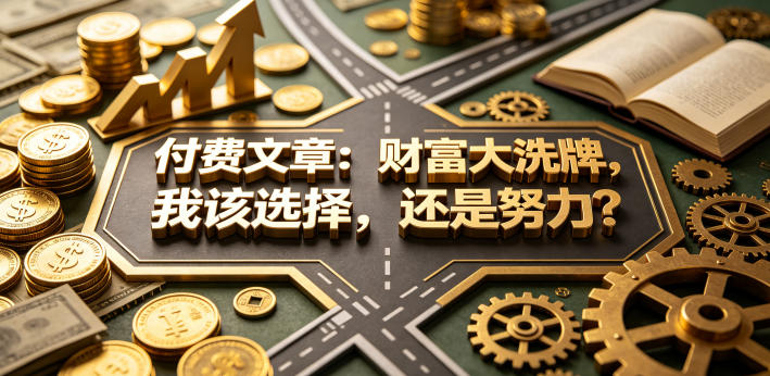 付费文章：财富大洗牌，我该选择，还是努力？-泡泡网赚