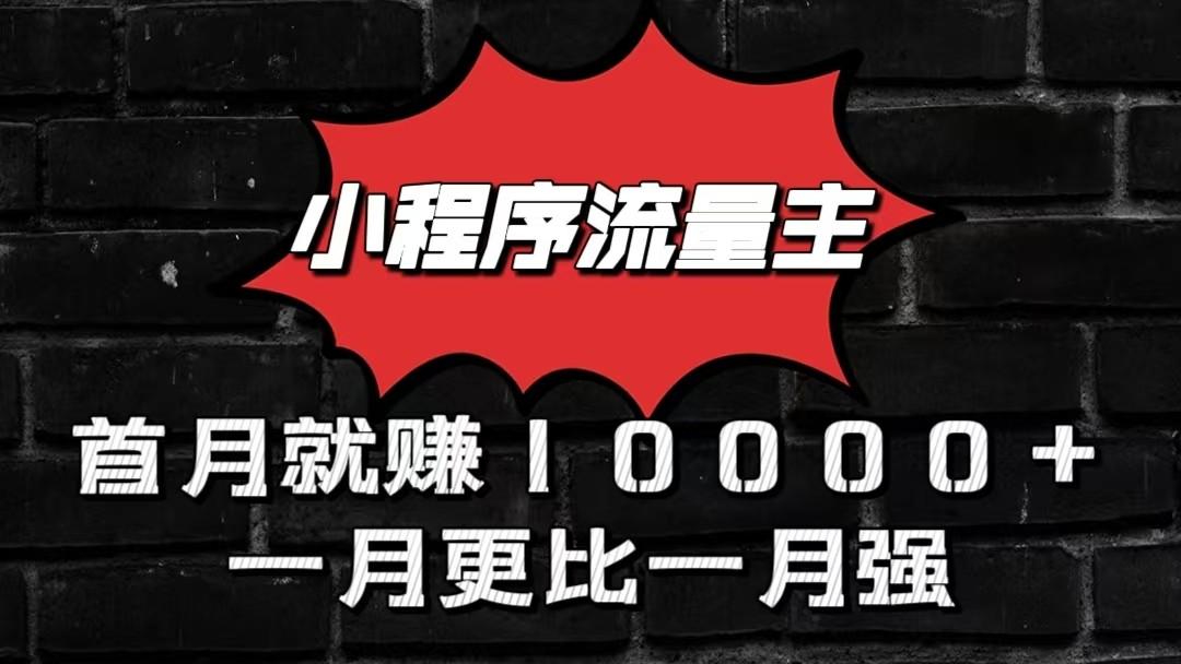 小程序流量主首月就赚10000+，一月更比一月强！小本创业首选-泡泡网赚